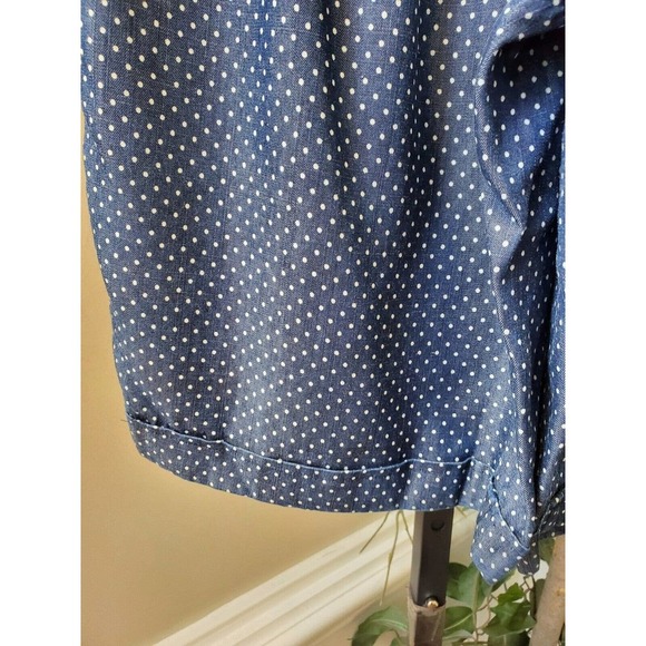 Chico's Women's Blue Cotton Ultimate Fit Comfort Waist Bermuda Shorts Size 2 - Picture 3 of 12